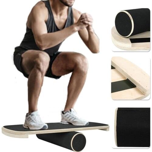 300LBS Load Capacity Wooden Balance Board Trainer Bongo Indo Surf Skate Fitness Training Exercise