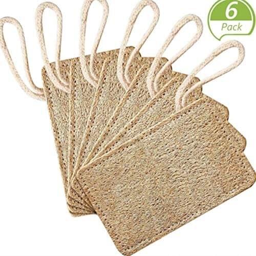 6pcs Natural Loofah Dishwashing Cloth Scrub Pad Dish Pot Easy To Clean Scrubber Sponge Kitchen Clean Brushes Scrub Pad