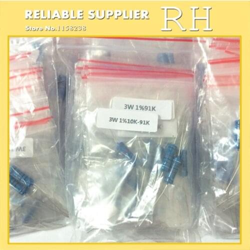635PCS/lot 3W metal film resistance package 1% 127 kinds of resistance Each 5PCS inductance