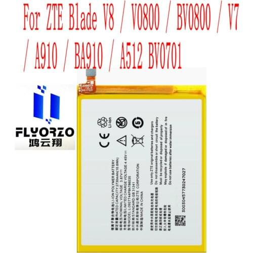 High Quality 2730mAh Li3927T44P8h786035 Battery For ZTE Blade V8 / V0800 / BV0800 / V7 / A910 / BA910 / A512 BV0701 Mobile Phone