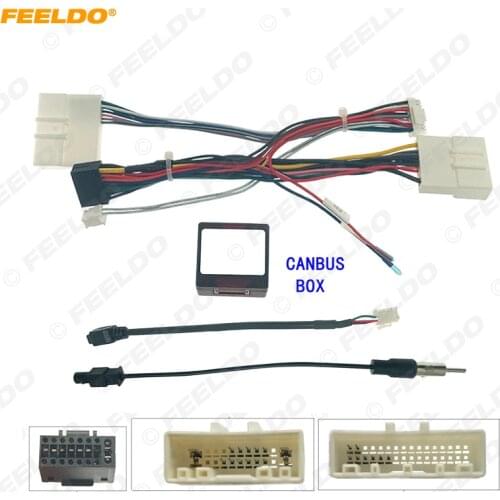 FEELDO Car Audio 16PIN DVD Player Power Calbe Adapter With Canbus Box For Renault Clio-4/Captur 16-17 Stereo Plug Wiring Harness