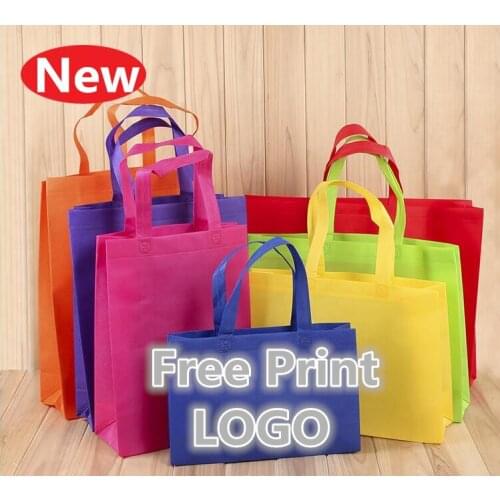 Free Printing One Color LOGO 500PCS/LOT Standard Style Non-woven Fabric Made Gift Packaging Bag