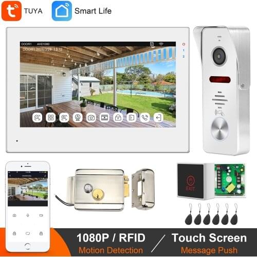 Wifi Video Intercom With Lock 7 Inch Wireless Smart Video Doorbell 160° Doorbell Camera Video Door Phone Access Control System