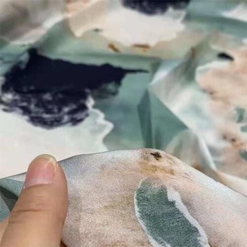 Color Ink Style Silk Fabric High-end 18 Mum Stretch Crepe De Chine Shirt Dress Clothing Half Skirt Mulberry Silk Fabric Designer