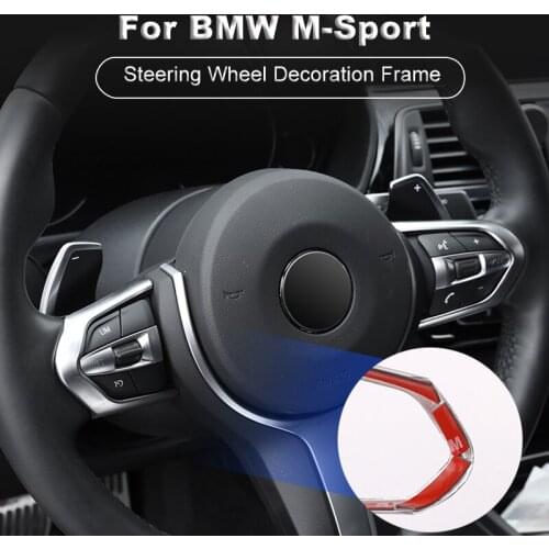 Car Steering Wheel Decoration Frame Stickers Trim Shell For BMW F20 F22 F21 F30 F32 F33 F36 F06 F12 F13 X5 F15 X6 F16 M-Sport