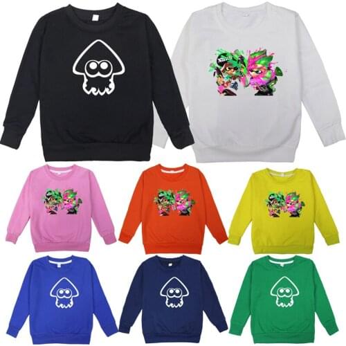 Kids Splatoon Sweatshirts Printed Coat Casual Child Long Sleeve Cotton Teens Boys Girls Sportswear Tops Streetwear Pullover Gift