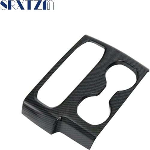 For Hyundai Santa Fe 2019 2020 Carbon Fiber Trim Cup Holder Decorative Frame Decal Cover Sticker Cover Car Styling Accessories