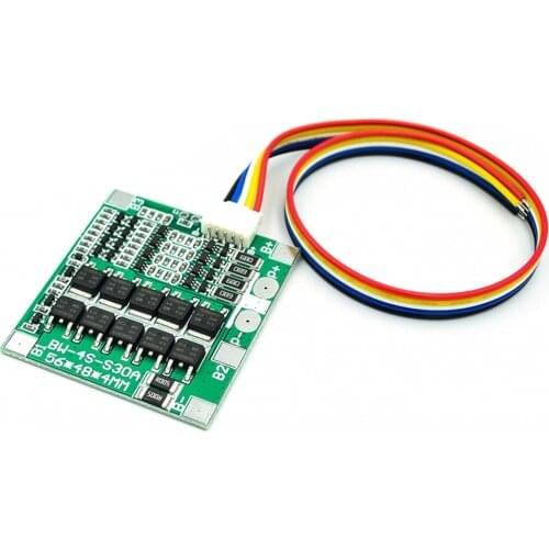 4S 14.8V 30A BMS PCB Protection Board For 18650 Li-ion Lithium Battery Cell Module Over Current Protection Board Balance