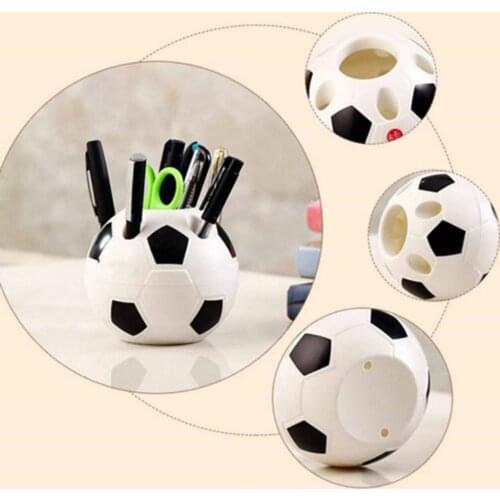 Football style pen pencil holder plastic toothbrush makeup brush desktop organizer container