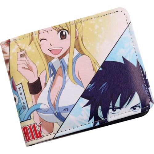 Fairy Tail Wallet New Arrival Anime Manga Wallet Fairy Tail Natsu Lucy Bifold Purse