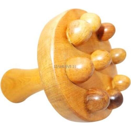 Meridian yoga stick body massager stomach back waist neck leg massage stick wooden roller massage hammer