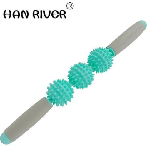 Fascia muscle relaxation massage stick gear shaft fitness massage stick three goals in a hedgehog roller rod yoga ball movement