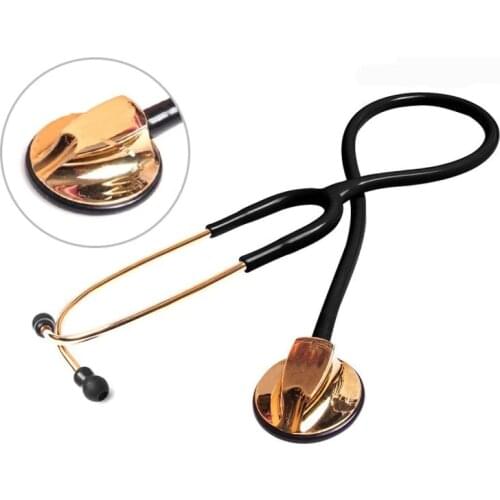 Medical Stethoscope Flat Silver Back Single Listening Headphones Specialty Cardiopulmonary Breathing Noise Care Tool Adult