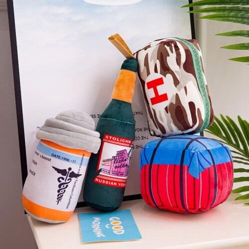 PUBG Game Airdrop Box Plush Toy Cute Cartoon Plush Doll Pillow Wedding Birthday Christmas Decoration Toy Gift