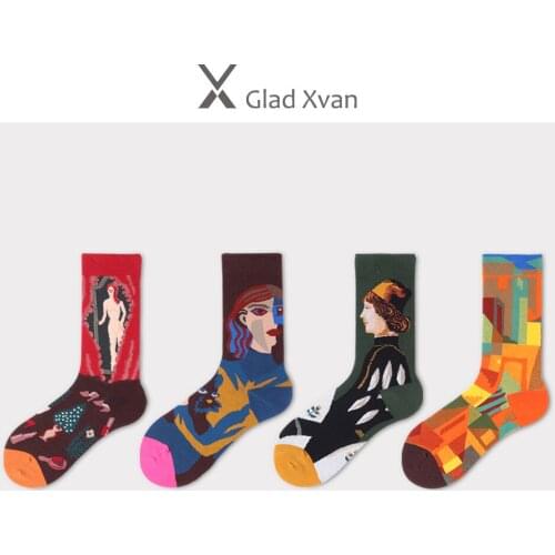 2020 Winter Thick Socks Couple Socks Colorful Cotton Warm Women Socks Funny Pattern Long Socks High Stretch Men Socks Fit 37-43