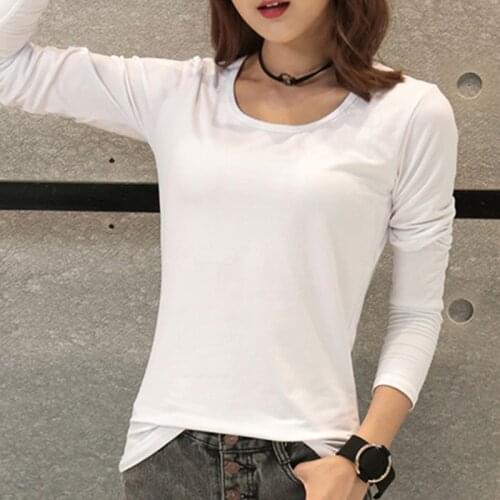 New Long Sleeve Casual Tunic Basic Shirt Tops T Shirt Also For Kids Red 2020 Autumn Winter Women Tops Tees T-shirts