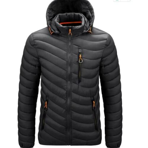New Waterproof Winter Men Hooded Jacket Mens Warm cotton Coat Male Color Mens Jackets