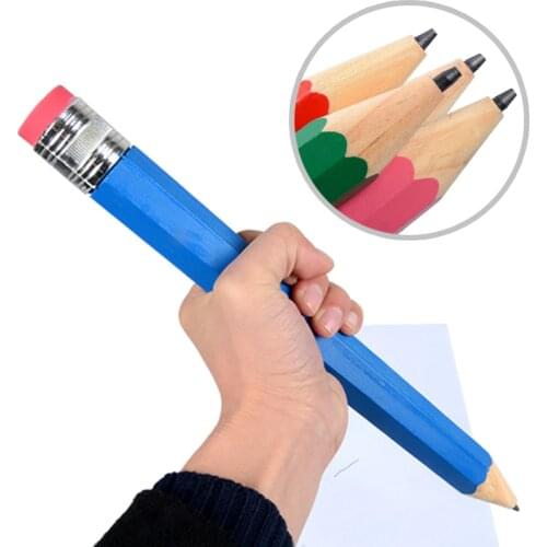 New 35cm Wooden Big Giant Pencil Personality Stationery For School Props Toys Gifts -17