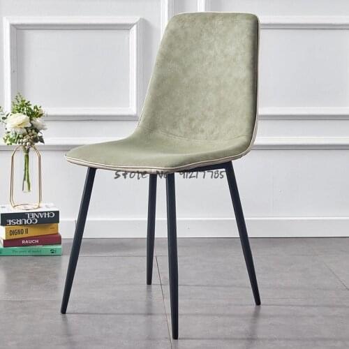 Dining Chair Home Nordic Light Luxury Modern Simple Iron Back Chair Negotiation Desk Chair Restaurant Dining Table Stool