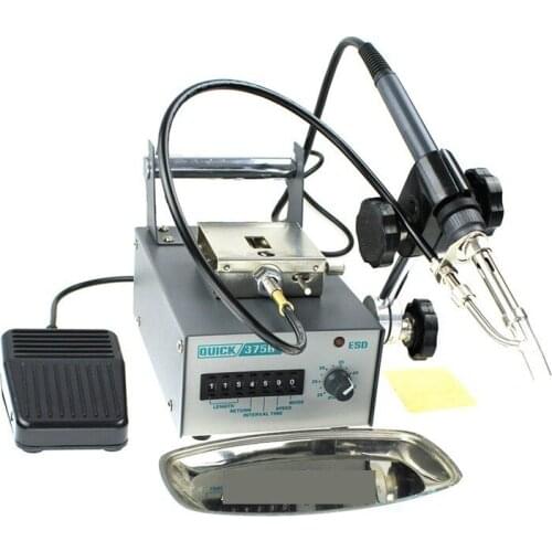 ESD crack tin machine QUICK 375B+ automatic welding tin lead-free soldering station by foot 60W 220V