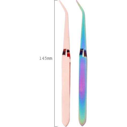 Stainless Steel Cross Action Tweezers Nail Styling Clip Manicure Nail Art Tools Shaping Tweezer Acrylic UV Gel Curve Fixed Pinch