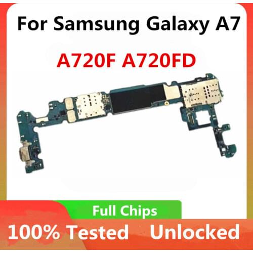 Free Shipping For Samsung Galaxy A7 A720F A720FD Motherboard With Android System Original Unlocked For Galaxy A7 With Full Chips