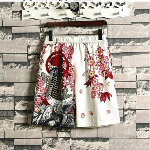 Ukiyo-e Japanese Style Harajuku Dry Fit Short Pants Men Women Crane Print Shorts Casual Plus Size Summer Streetwear HOT Sale