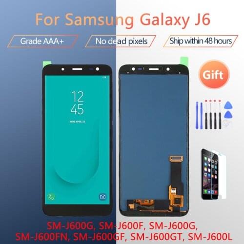 Super AMOLED For Samsung Galaxy J6 2018 J600G, J600F, J600G, J600FN, J600L LCD screen Display and touch Glass pannel Assembly
