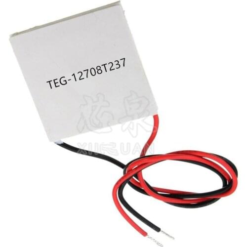 Thermoelectric generator TEG-12708T237 40*40MM thermoelectric module high temperature resistance 250C silicone wire