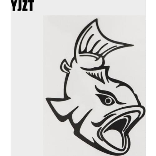 YJZT 10.8CM×15.2CM Amusing Vinyl Fish Marine Decal Car Sticker 18A-0180