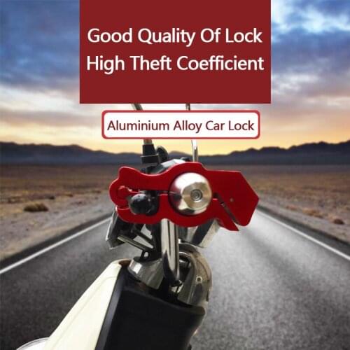 Motorcycle Handlebar Lock Handlebar Brake Handle Solid Lock Imitating Steal Lock Pull Rod CNC Security Safety Locks Motor Lock