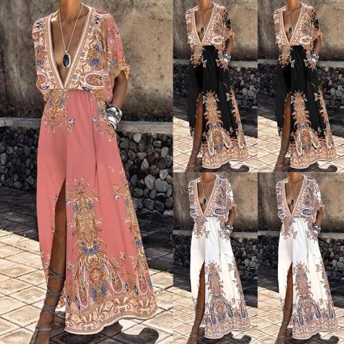 ZNU Summer Dresses With A Slit