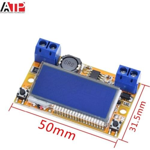 1PCS Dual Display DC DC 5-23V To 0-16.5V 3A Max Step Down Power Supply Buck Converter Adjustable LCD Step-down Voltage Regulator
