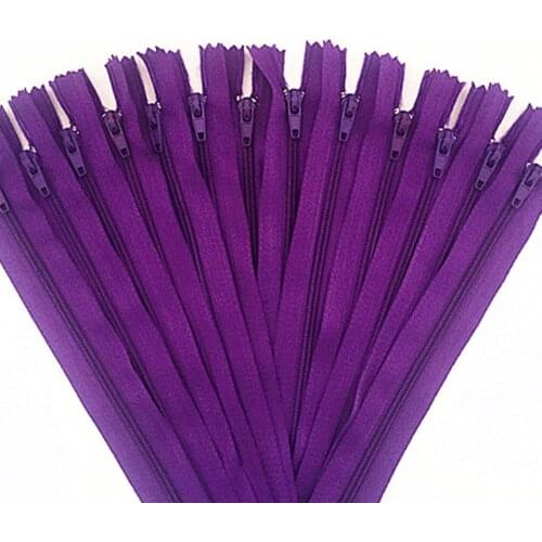 10 pieces. Purple 30cm (12inch) nylon zipper, sewer tailor, handicraft and FGDQRS