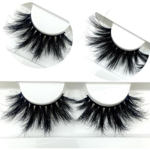 100% Mink Eyelashes False Eyelashes Crisscross Natural Fake lashes Length 25mm Makeup 3D Mink Lashes Extension Eyelash Beauty