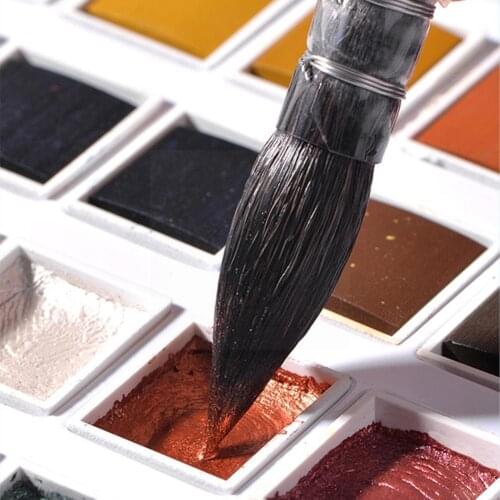 12 Colors Metallic Glitter Watercolor Paint Set Basic Drawing Art Watercolor Paint Glitter Supply Paint Paint For Beginner V0O2