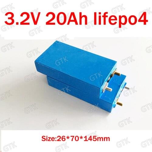 4pcs GTK Lifepo4 3.2v 20Ah lithium battery deep cycle for DIY 12V 24V electric bicycle scooter eskate demo Go Cart vehicle RV