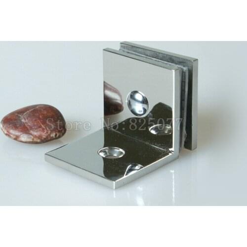 4PCS Cast 304 stainless steel 90 degree wall to glass hinge bathroom hinges glass fixed hinge glass clamp JF1464