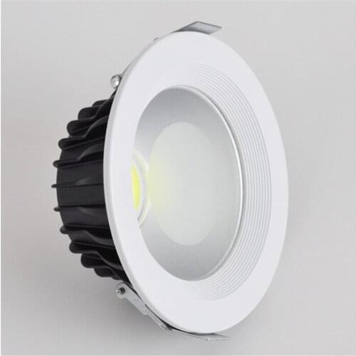 Free shipping White Shell 25W 30W 40W COB LED Downlight Cool/Warm White COB LED Ceiling Down Light Energy Saving LED Lamp