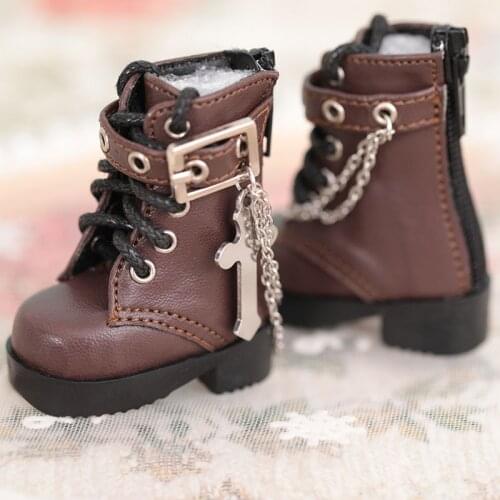BJD doll 1/6SD doll shoes cross chain short boots Martin boots doll shoes