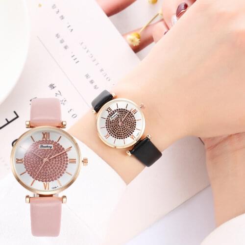 Creativity Watch Fashion Womens Watches Sun Pattern Seiko Quartz Clocks Brand Luxury Clock Girls Student Guaranteed Reloj Mujer