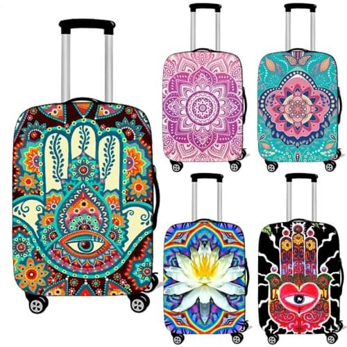 Mandala Datura Flower Luggage Cover Travel Accessories Trolley Case Baggage Protective Covers Anti-dust Suitcase Cover
