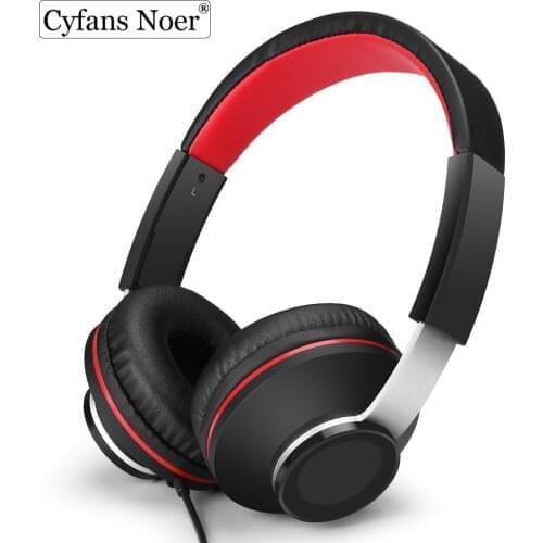 Cyfans Noer Gaming Headset, Over-Ear Stereo Bass Gaming Headphone with Mic Noise Isolating Volume Control Adjustable Headband