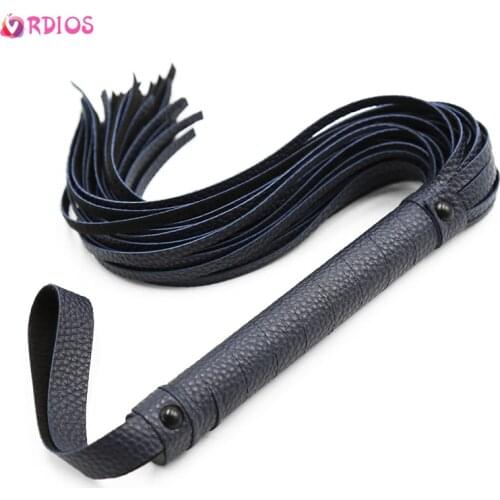 VRDIOS Slave Sex Toy Erotic Fetish Spanking BDSM Flogged Whip PU Leather Whip Handle Spanking Paddle Sex Products For Adult Game