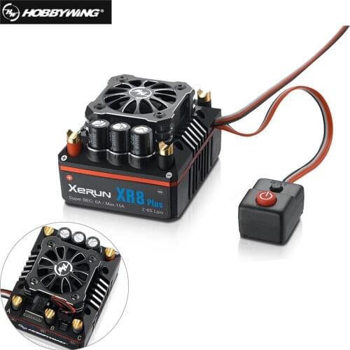 GenuineHobbywing XERUN XR8 Plus 150A Sensor RC ESC Speed Controller For 1:8 Buggy Competition Losi Hongnor COD