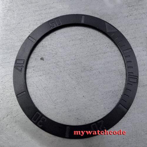 Brushed black ceramic bezel insert for 40mm watch made by parnis factory
