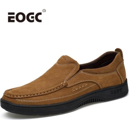 Genuine Leather Mens Shoes Autumn Waterproof Walking Casual Shoes Outdoor Rubber Sneakers Shoes Men Dropshipping