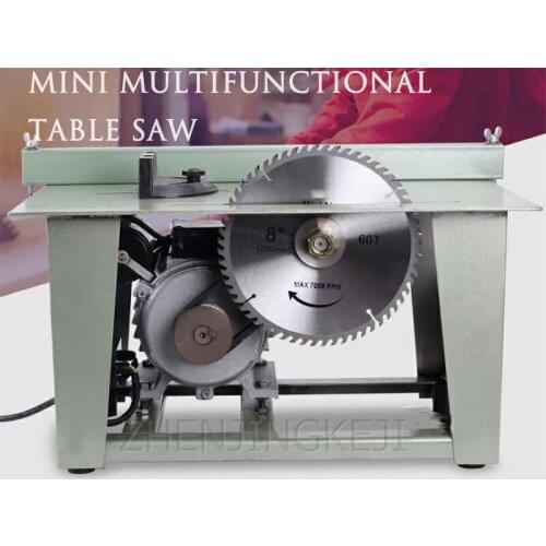 220V Woodworking Table Saw Chainsaw Multifunction Small Table Saw Cut Machine Woodworking Saw Home Electric Tool Saw Table 1200W