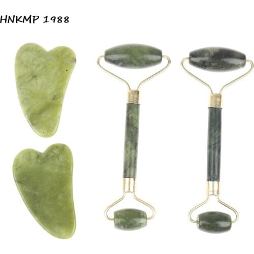 Jade Guasha Scraping Massage Scraper Face Massager Acupuncture Gua Sha Board Acupoint Face Eye Care SPA Massage Tool