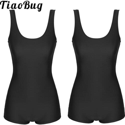 New Dance Leotard Women Sleeveless One Piece Bodycon Jumpsuit Gymnastics Dancing Wear Adult Breathable Elegant Ballet Costume